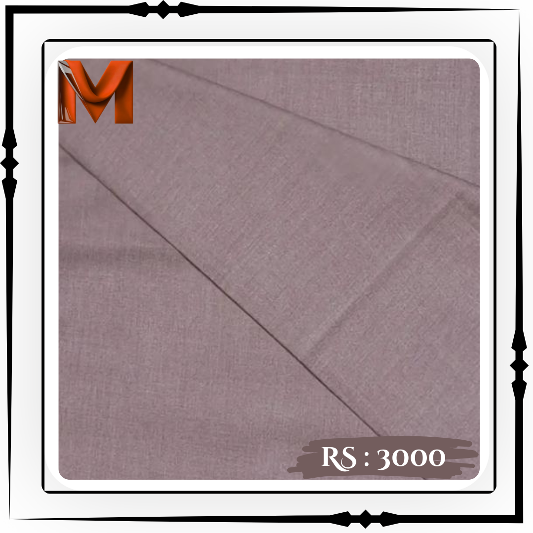 Light Purplish-Brown Wash & Wear - Unstitched Fabric for Men