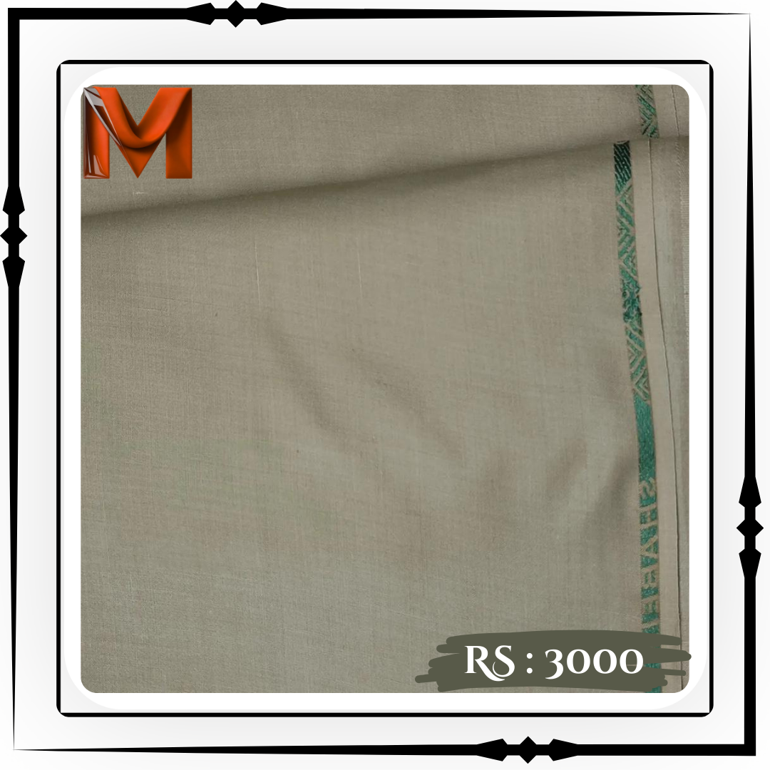 Sage Green Wash & Wear - Unstitched Fabric for Men