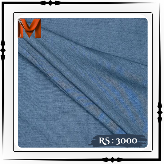 chambray blue Wash & Wear - Unstitched Fabric for Men