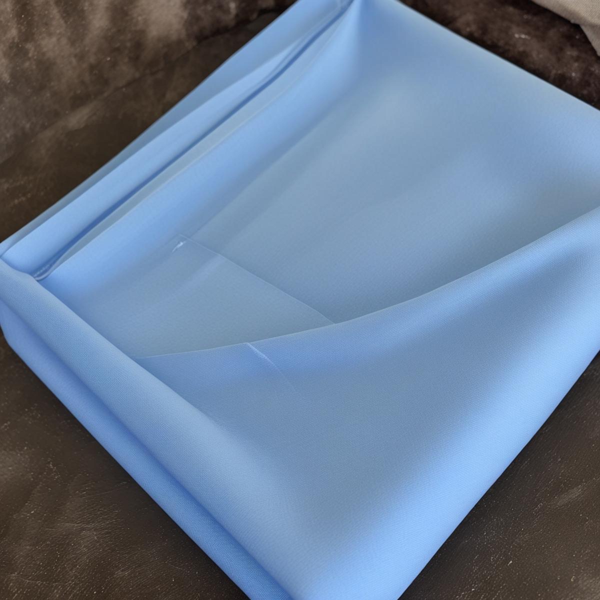 Premium Unstitched Cotton light blue Fabric – Smooth Finish & Elegant Feel - Image 2