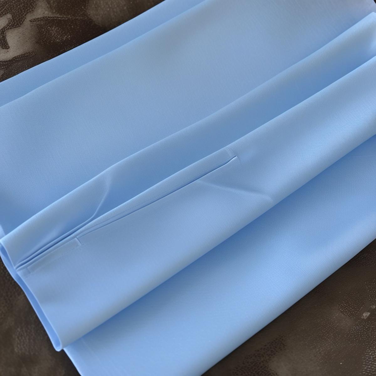 Premium Unstitched Cotton light blue Fabric – Smooth Finish & Elegant Feel - Image 4